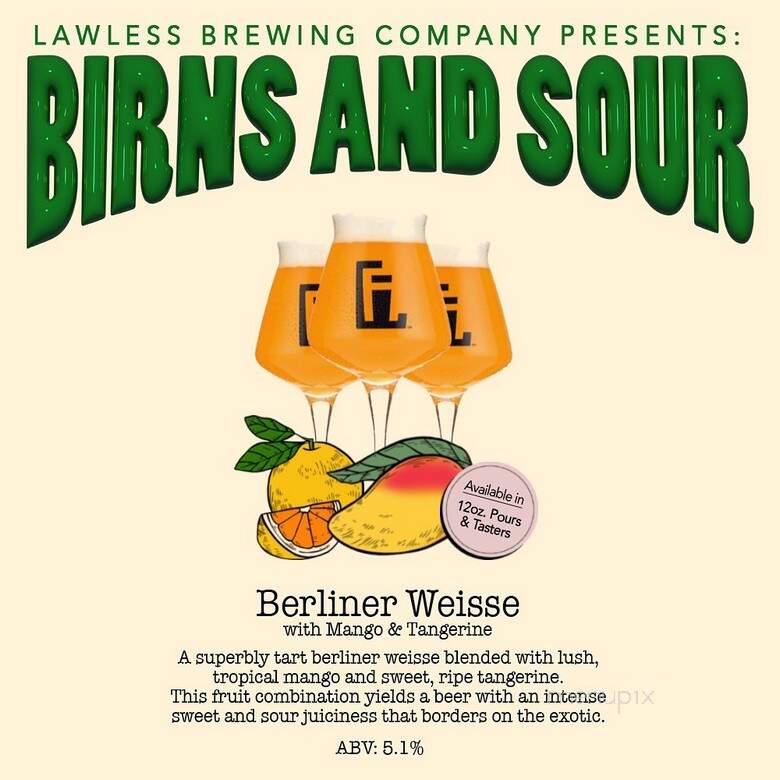 Lawless Brewing - Los Angeles, CA menu_pic