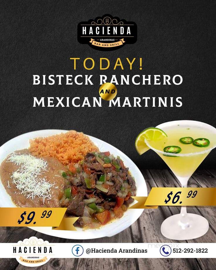 Hacienda Arandinas - Austin, TX menu_pic