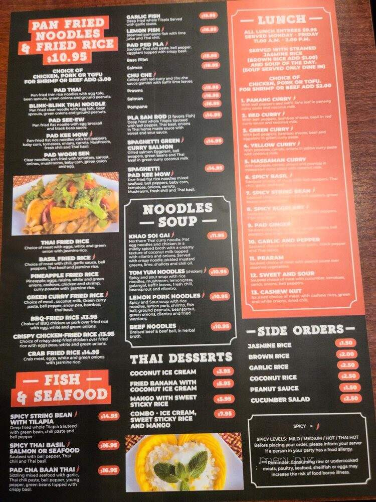 Baan Thai Cuisine - Humble, TX menu_pic