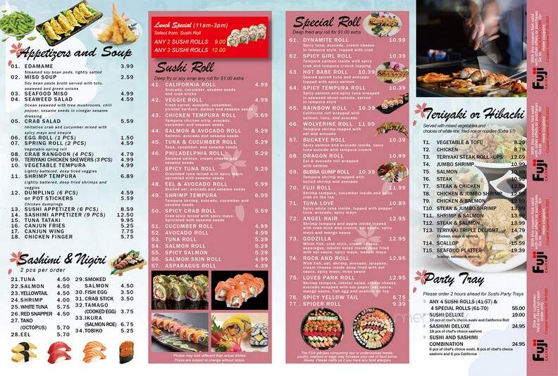 Fuji Cajun - Algonquin, IL menu_pic