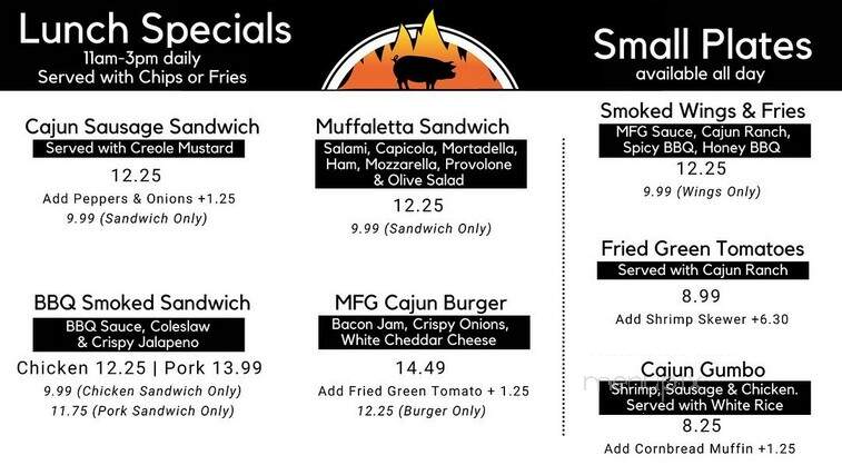 Moore Fire Grill - Coral Springs, FL menu_pic