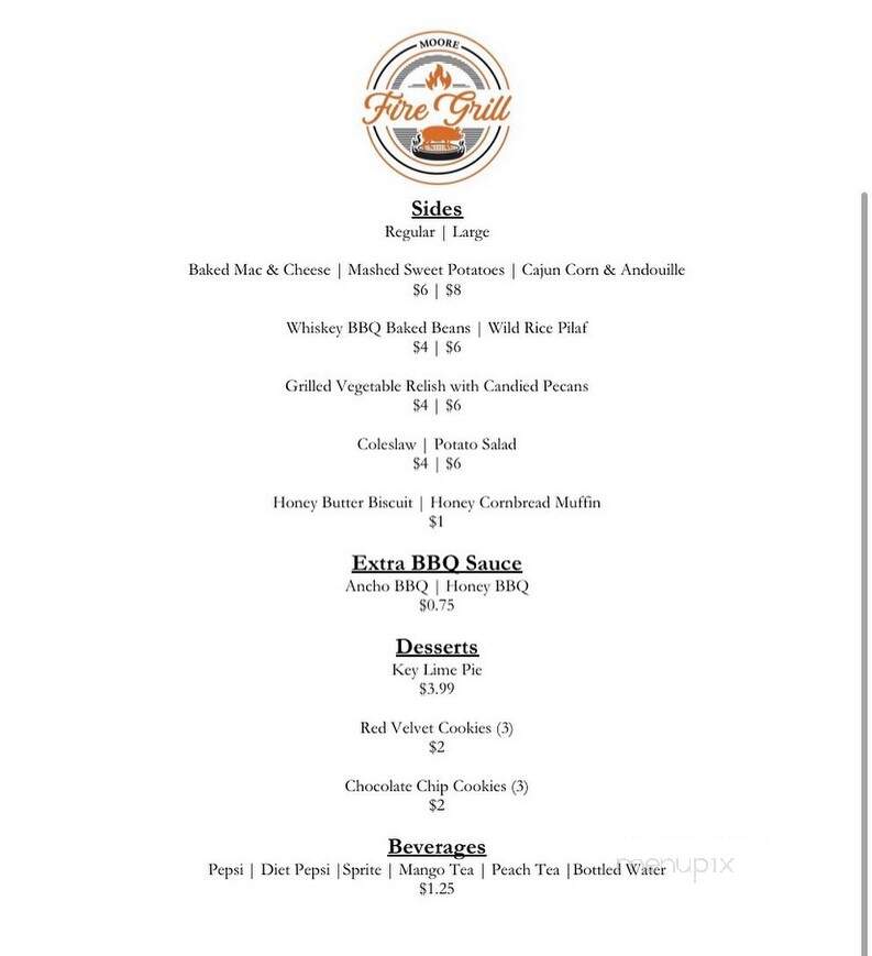 Moore Fire Grill - Coral Springs, FL menu_pic