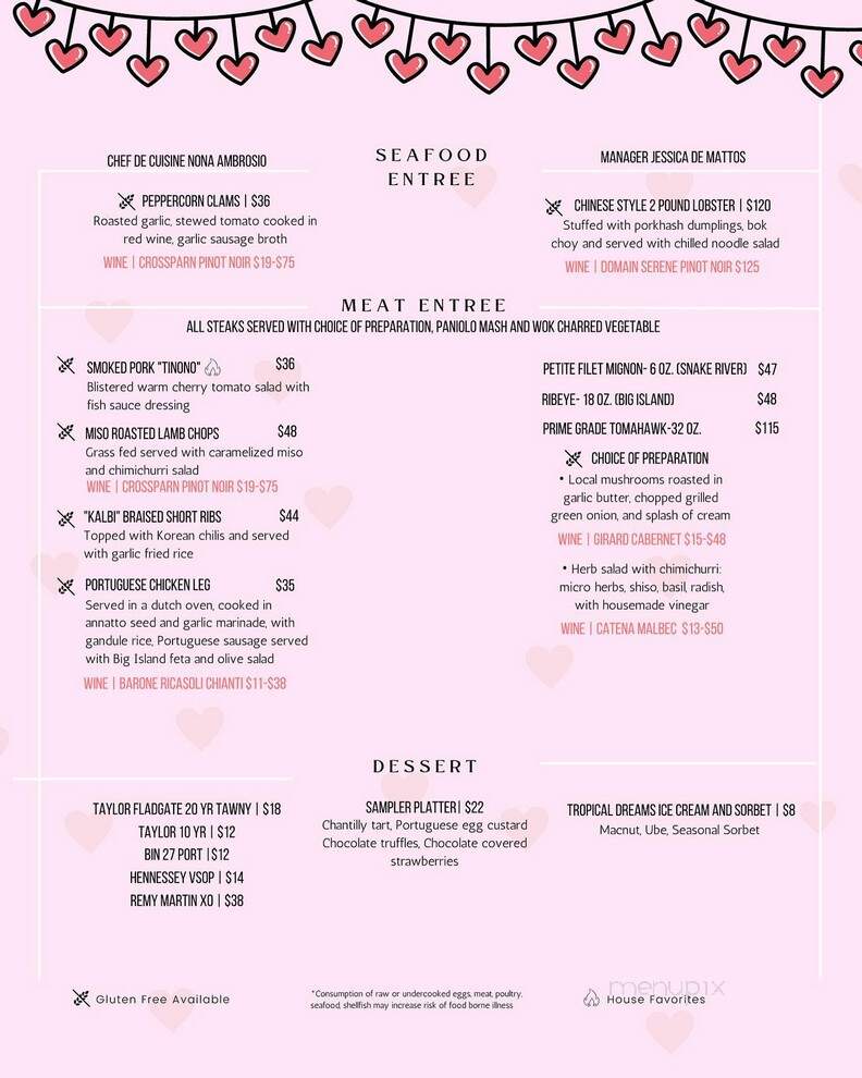 Forc - Kamuela, HI menu_pic