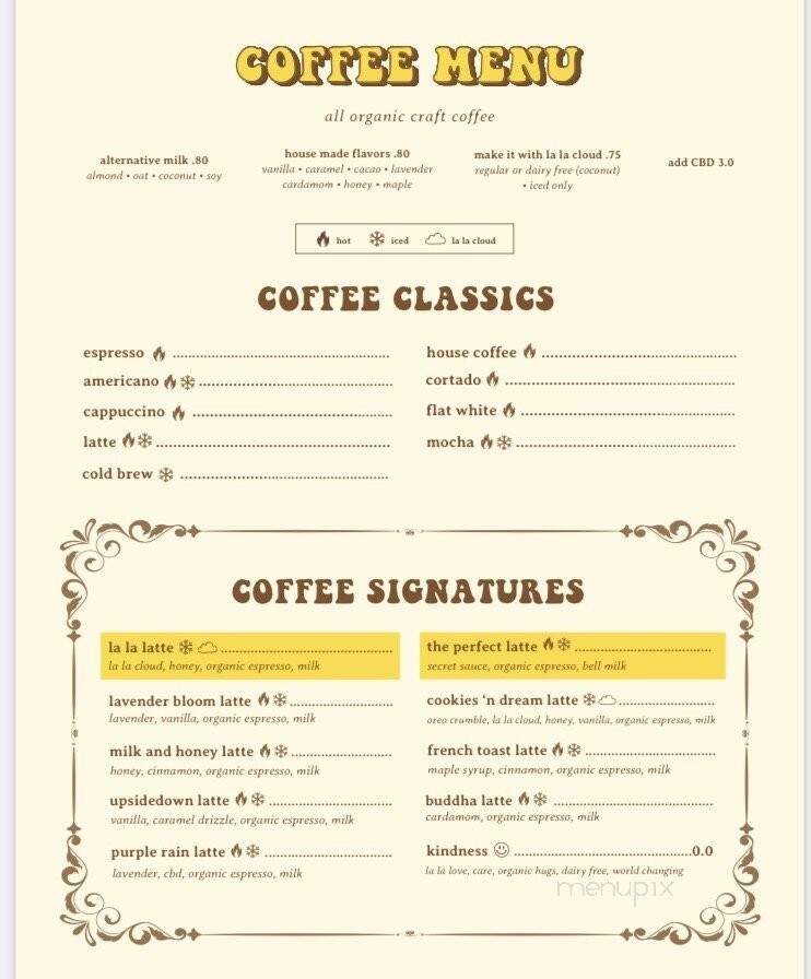 La La Land Kind Cafe - Santa Monica, CA menu_pic