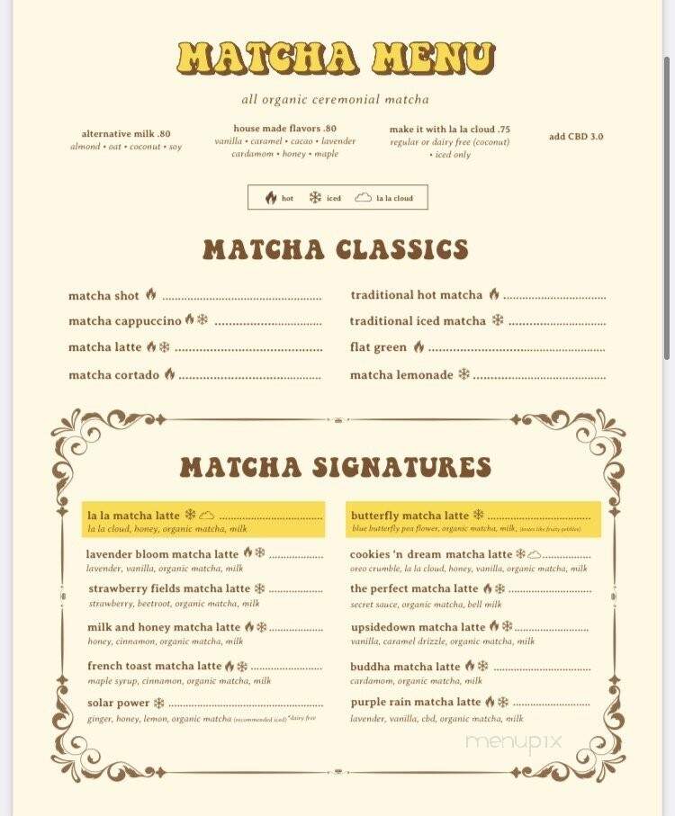 La La Land Kind Cafe - Santa Monica, CA menu_pic