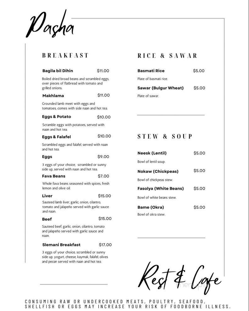 Pasha - Harrisonburg, VA menu_pic