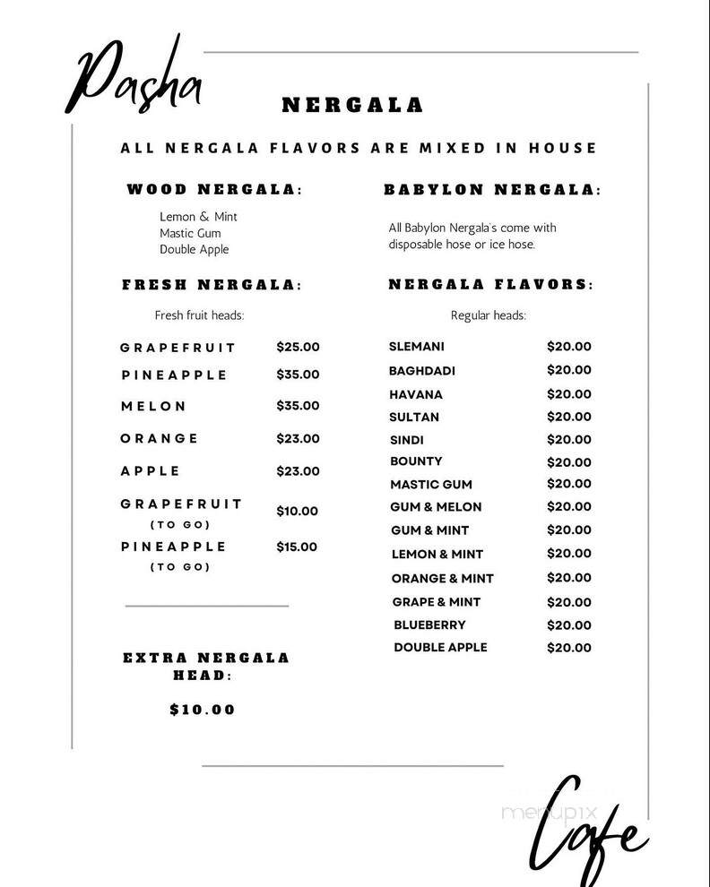 Pasha - Harrisonburg, VA menu_pic