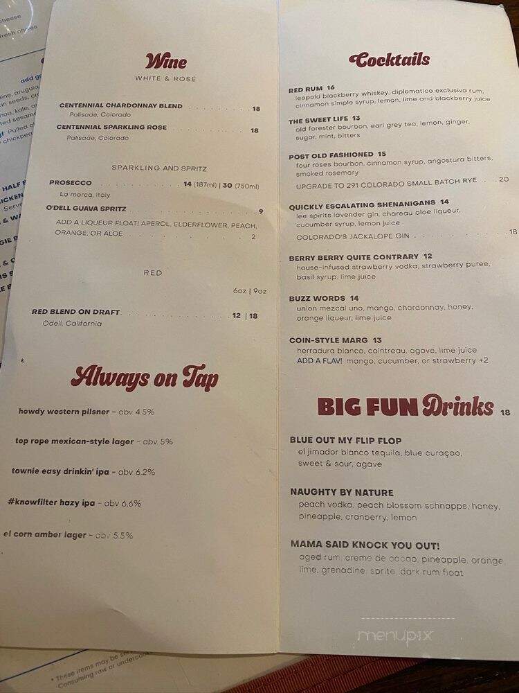 The Post Chicken & Beer - Estes Park, CO menu_pic