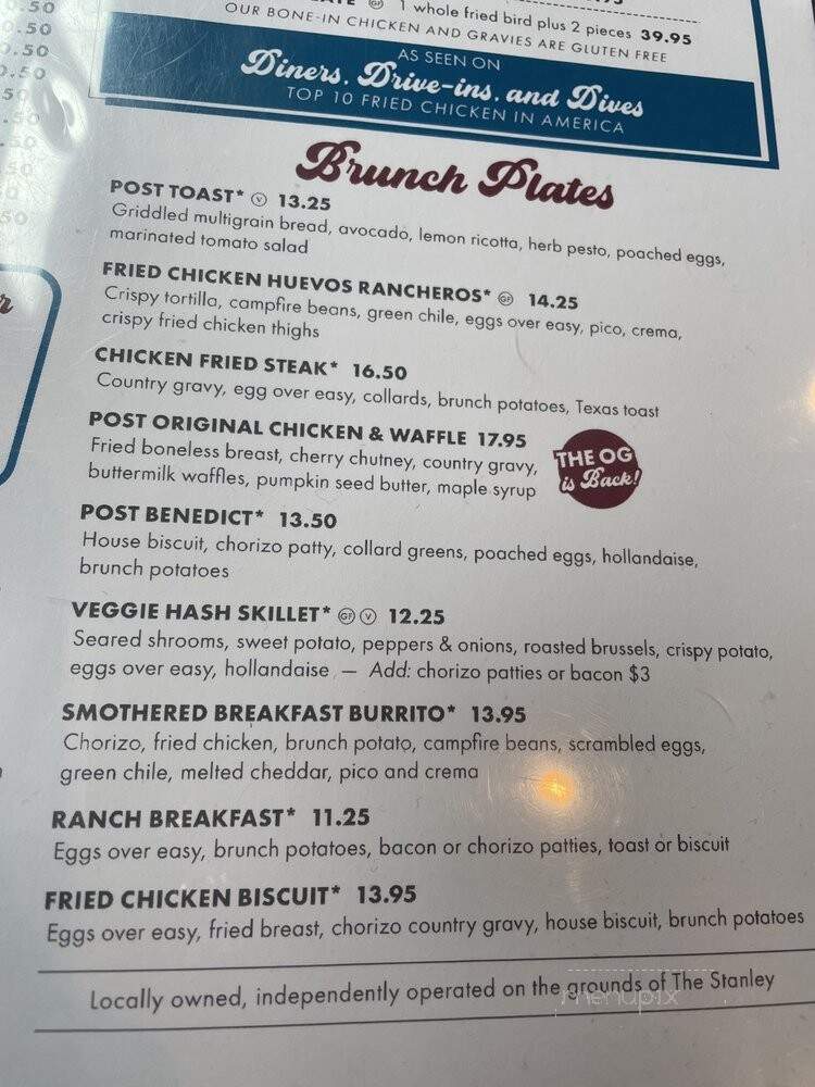 The Post Chicken & Beer - Estes Park, CO menu_pic
