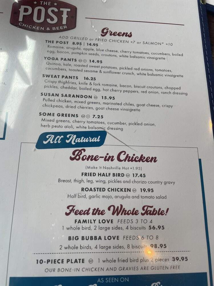 The Post Chicken & Beer - Estes Park, CO menu_pic