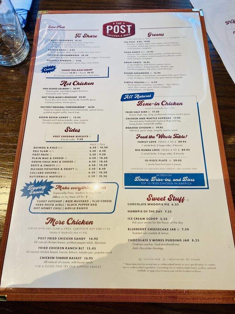 The Post Chicken & Beer - Estes Park, CO menu_pic