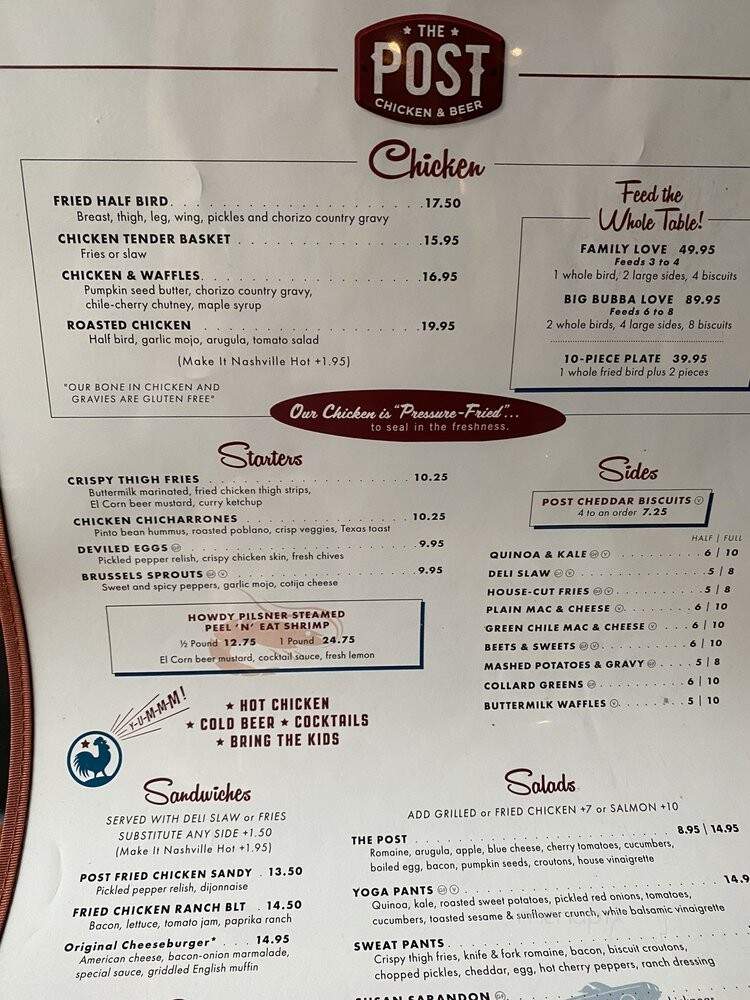 The Post Chicken & Beer - Estes Park, CO menu_pic