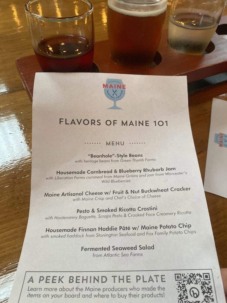 Maine Tasting Center - Wiscasset, ME menu_pic