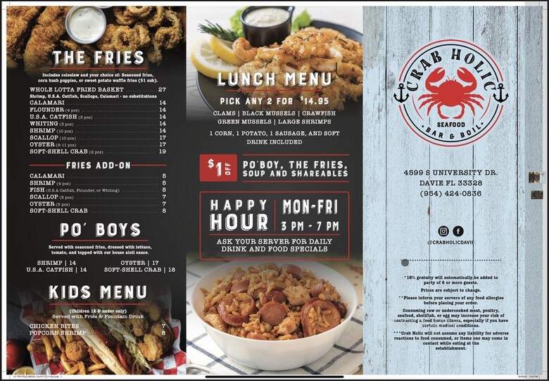 Crab Holic - Davie, FL menu_pic