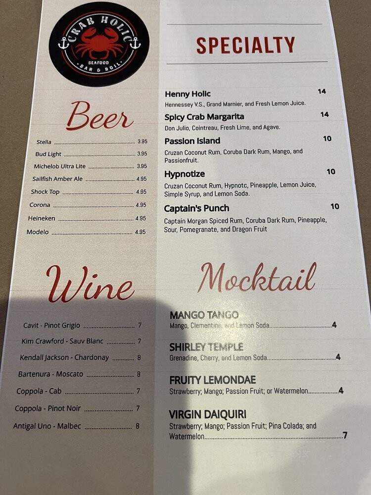 Crab Holic - Davie, FL menu_pic