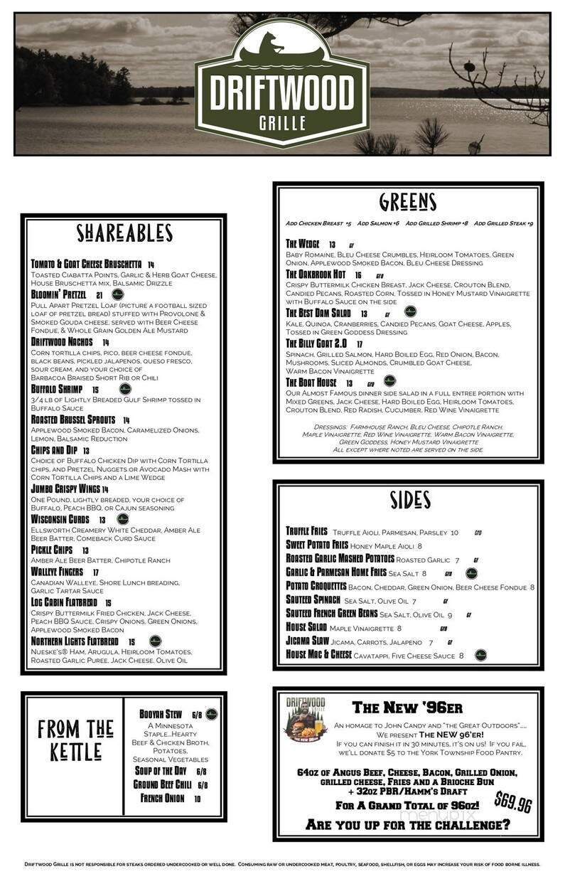 Driftwood Grille - Oakbrook Terrace, IL menu_pic