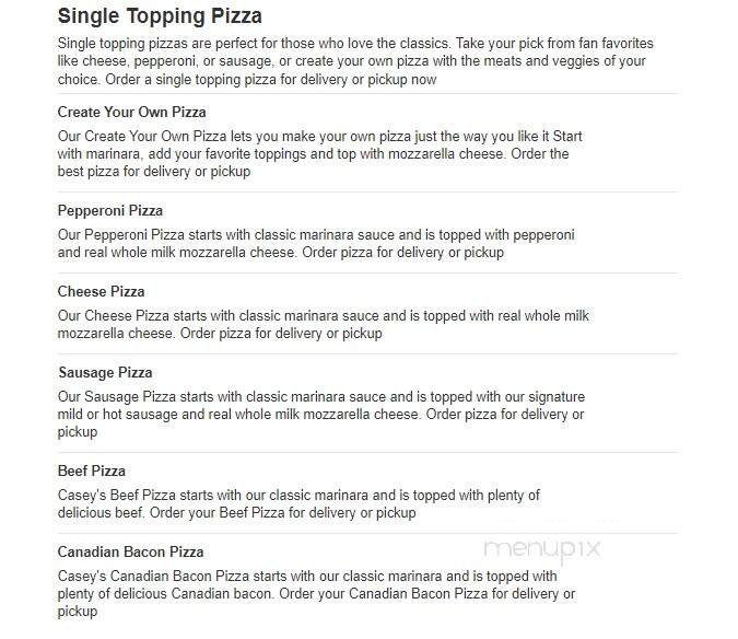 Casey's - Marion, IN menu_pic