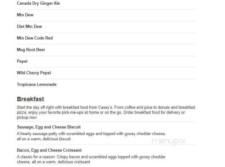 Casey's - Marion, IN menu_pic
