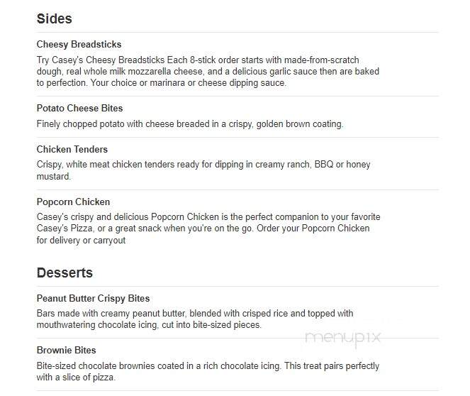 Casey's - Marion, IN menu_pic