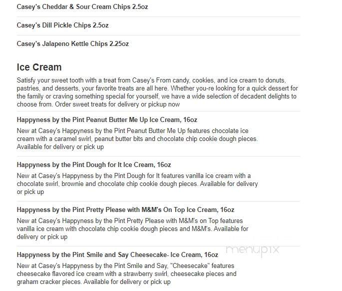 Casey's - Marion, IN menu_pic