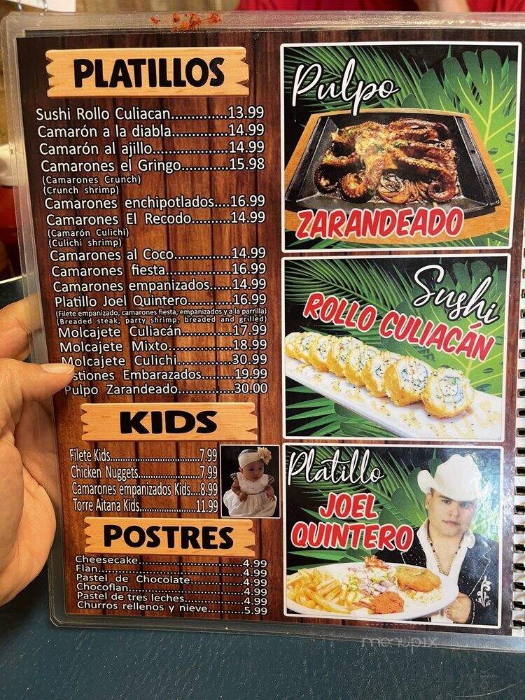 Mariscos Culiacan - El Paso, TX menu_pic