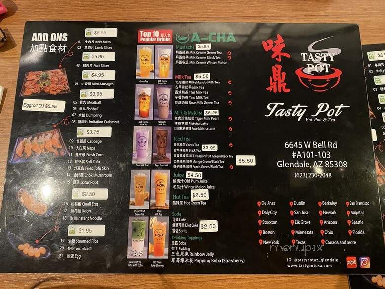 Tasty Pot - Glendale, AZ menu_pic