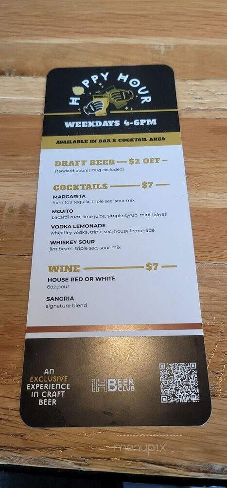 Iron Hill Brewery & Restaurant - Dunwoody, GA menu_pic