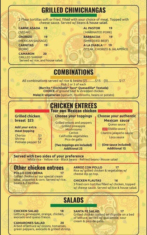 Andale - Depew, NY menu_pic