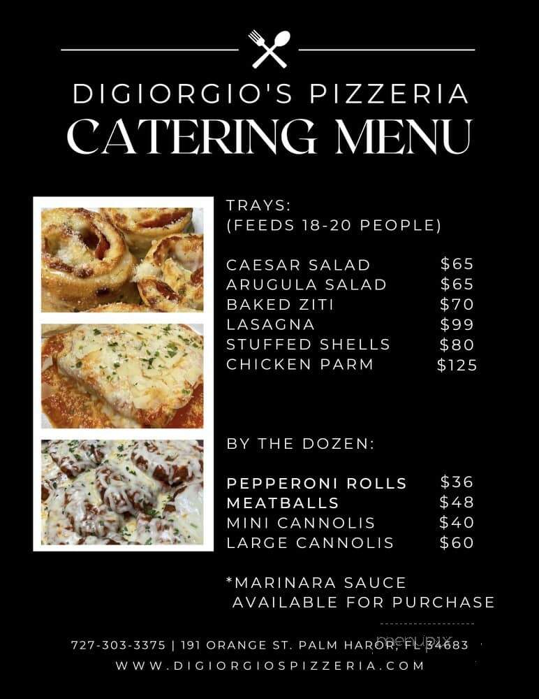 DiGiorgio's Pizzeria - Palm Harbor, FL menu_pic