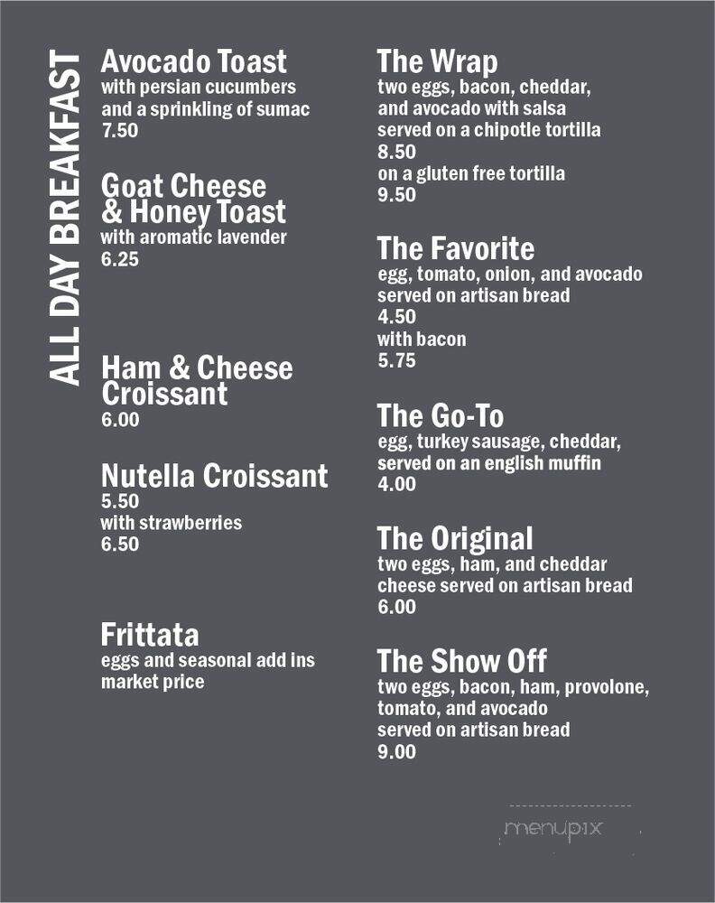 Klatch Coffee - Chino Hills, CA menu_pic