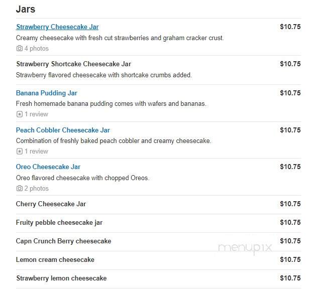 Creative Cheesecake Collection - Southfield, MI menu_pic