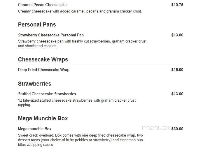 Creative Cheesecake Collection - Southfield, MI menu_pic