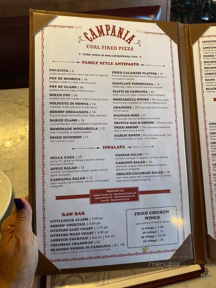 Campania Coal Fired Pizza - Staten Island, NY menu_pic