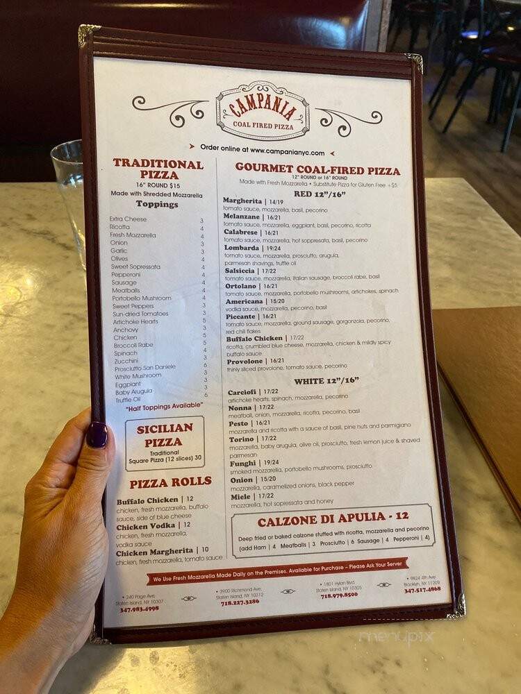 Campania Coal Fired Pizza - Staten Island, NY menu_pic