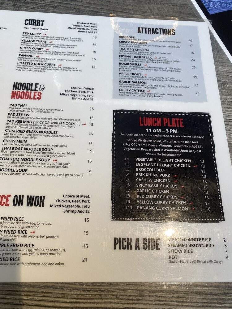 Mahkin Thai & Sushi - Huntington Beach, CA menu_pic