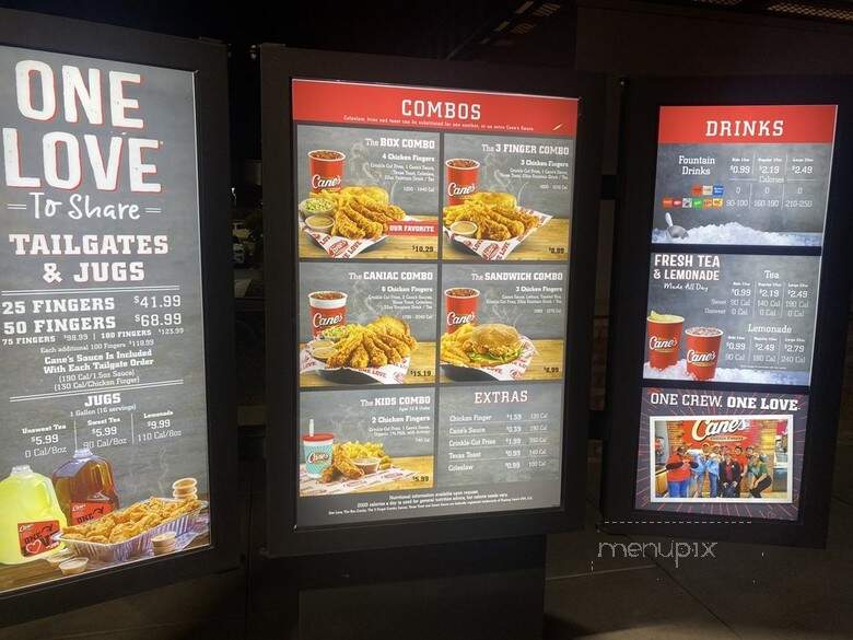 Raising Cane's Chicken Fingers - Manteca, CA menu_pic