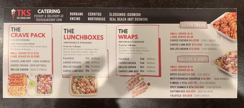 The Kebab Shop - Burbank, CA menu_pic