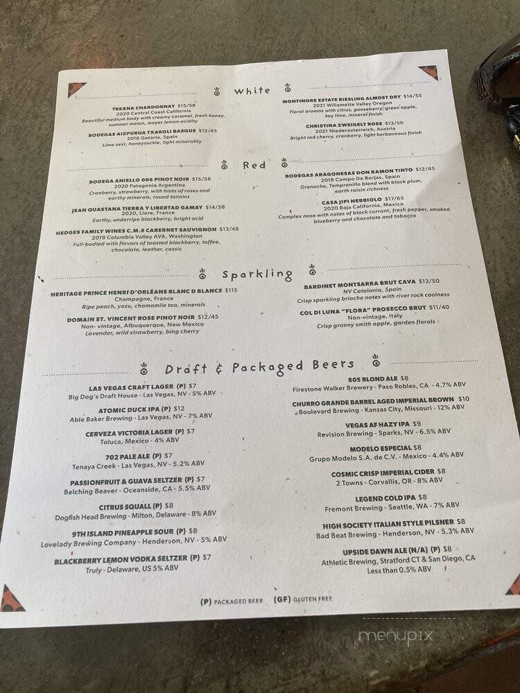 Peyote - Las Vegas, NV menu_pic