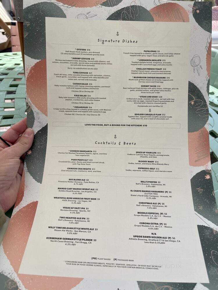 Peyote - Las Vegas, NV menu_pic