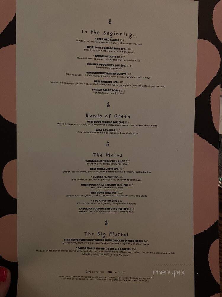 Peyote - Las Vegas, NV menu_pic