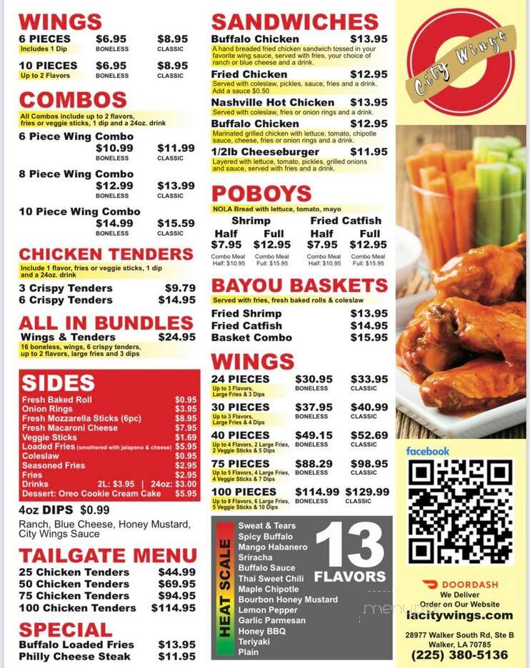 City Wings - Walker, LA menu_pic