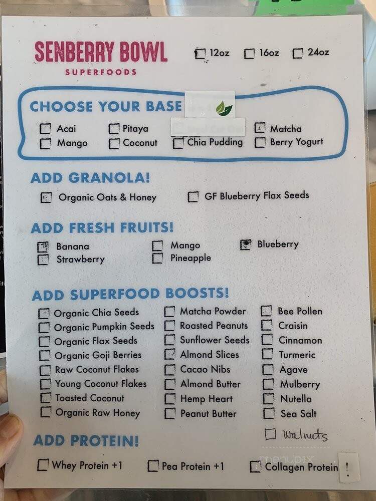 Senberry - Alexandria, VA menu_pic