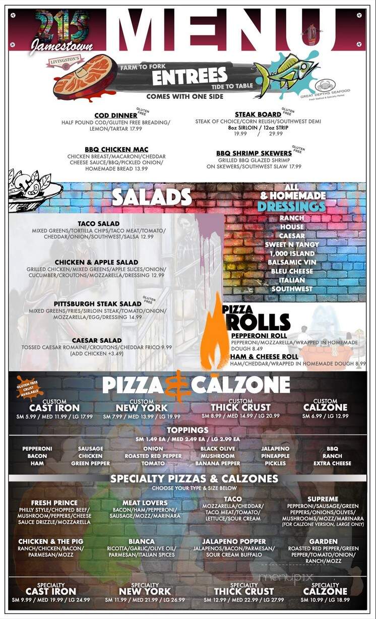 215 Chapters Coffeehouse and Kitchen - Jamestown, PA menu_pic