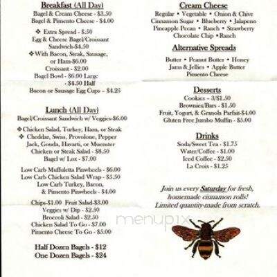 Bagel Bees - Long Beach, MS menu_pic