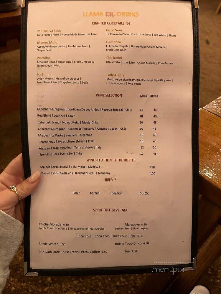 Llama Kid - Austin, TX menu_pic