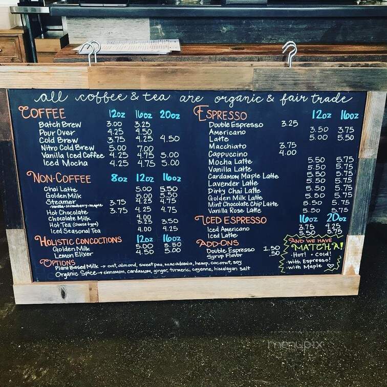 Rooted Coffee Co - Walnut Creek, CA menu_pic