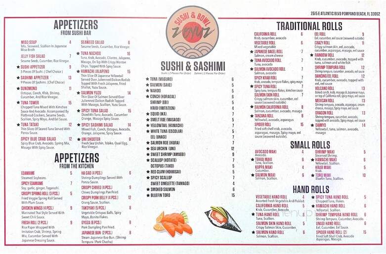 Zoyuz Sushi and Bowl - Pompano Beach, FL menu_pic
