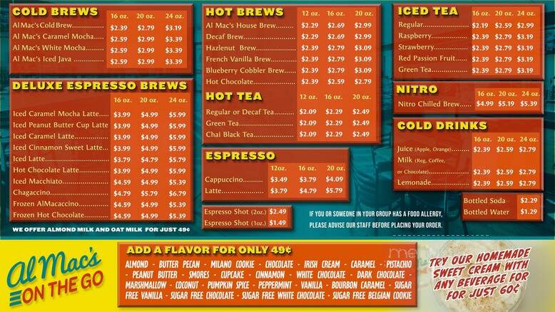 Al Mac's On the Go - Fall River, MA menu_pic