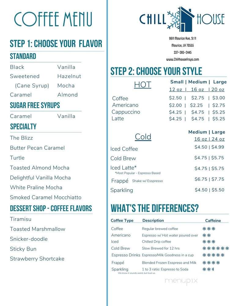 Chill-House - Maurice, LA menu_pic