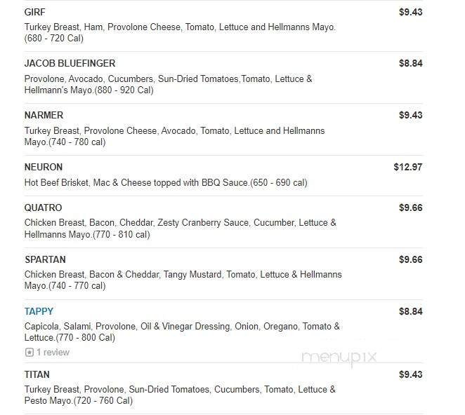 Erbert and Gerbert's Sandwich Shop - Sartell, MN menu_pic